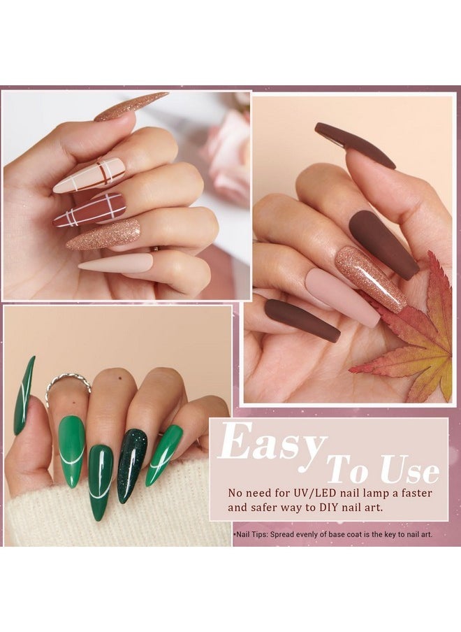AZUREBEAUTY Powder Nail Kit, Azurebeauty 36 Colors Fall Winter Red Glitter Brown Dipping Powder Starter With Top/Base Coat Activator & Removal Accessories Set For French Manicure Salon Diy At Home  - Image 2