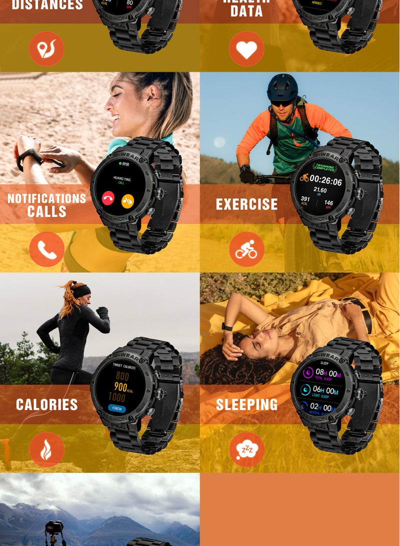 Fila Unisex Smart Watch With Interchangeable (Silicone/Gun Metal) Strap, SW/27, size 50mm - Image 5