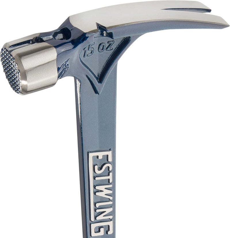 Estwing Ultra Series Hammer - 15 oz Rip Claw Framing Hammer with Milled Face u0026 Shock Reduction Grip - E6-15SM - Image 3