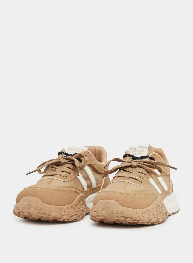 Styli Retro Textured Sole Sneakers