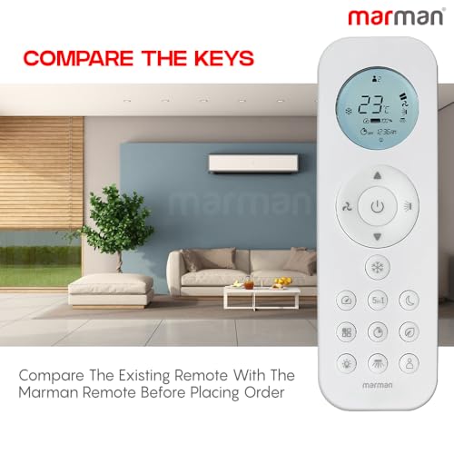 marman® Compatible with Blue Star AC Remote Original Model 301 Suitable for 1 | 1.5 | 2 Ton Split and Window Air Conditioner - Match Remote Key by Key with Existing Remote Control - Image 4