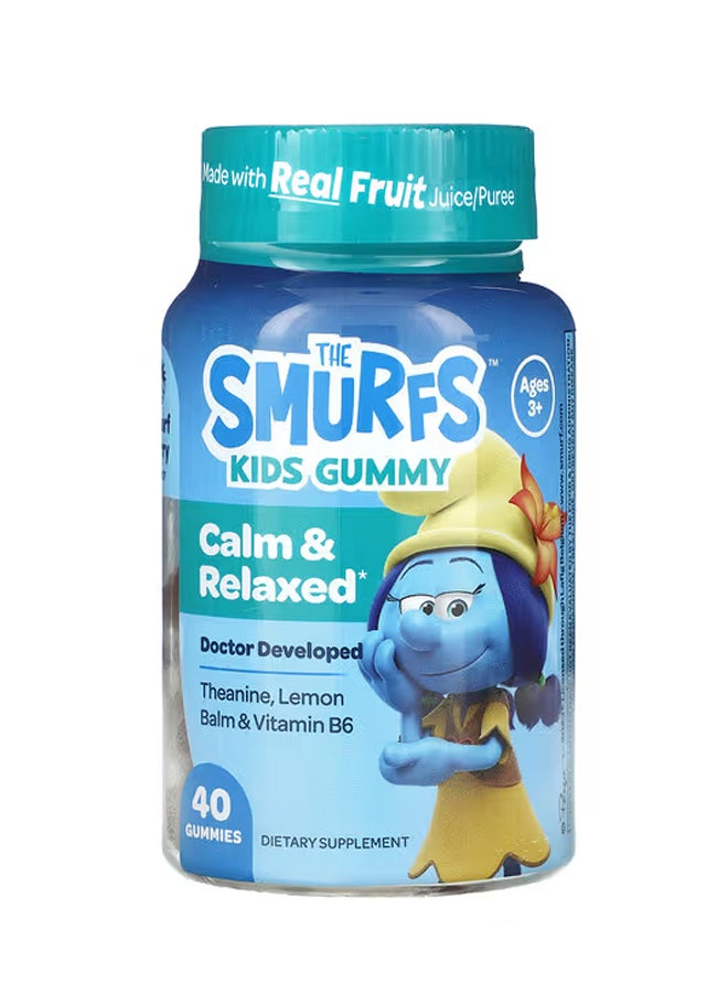 Kids Gummy Calm & Relaxed Smurf Berry Ages 3+ 40 Gummies