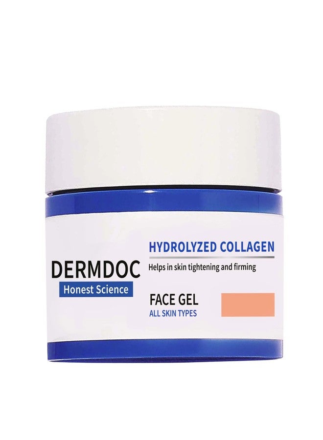 DermDoc Skin Tightening Face Gel With Hydrolyzed Collagen, 50 g | Oil Free Moisturizer For All Skin Types | Helps Tighten Skin, Lightweight & Absorbs Quickly | No Parabens & Sulphates - Image 1