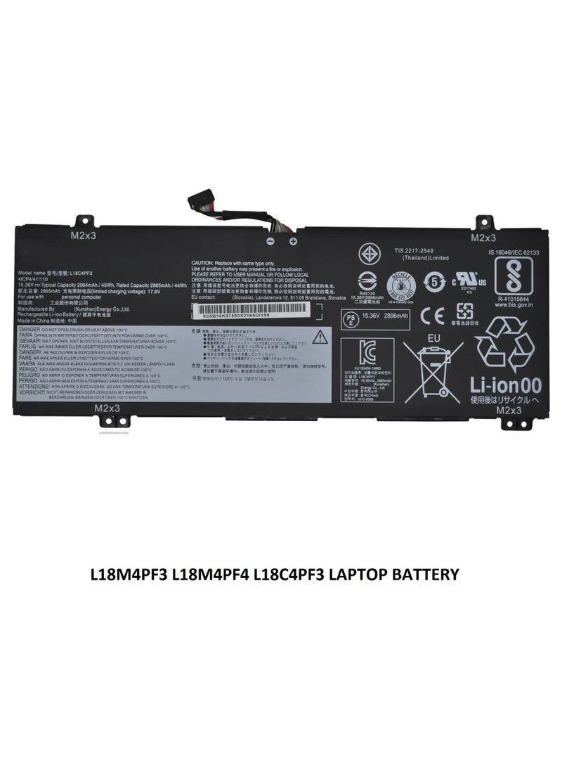 L18C4PF3 L18M4PF3 Laptop Battery for Lenovo IdeaPad C340-14API IdeaPad C340-14IWL IdeaPad C340-14IML IdeaPad S540-14API IdeaPad S540-14IWL Touch IdeaPad S540-14IML Touch L18M4. PF4 L18C4PF4 - Image 1