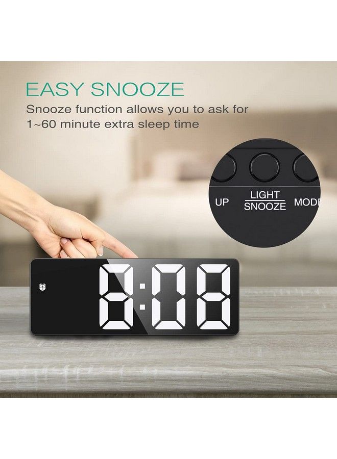 ORIA Digital Clock Led Alarm Clock 6.5Inch Large Display Led Clock With Snooze Usb Charging Ports 3 Adjustable Brightness Suitable For Bedroom Office - Image 4