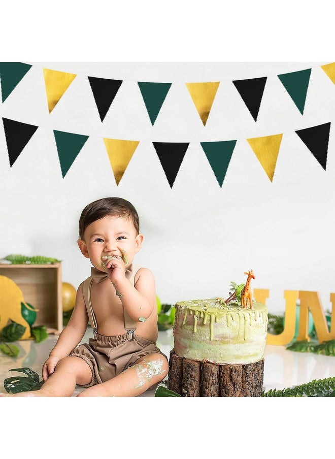 32Ft Gold Green Black Party Decorations Fabric Triangle Banner Flag Pennant Bunting Garland Streamers For Graduation Video Game Birthday Jungle Safari Baby Shower Wedding Outdoor Garden Decorations - pzsku/Z1EFF64D208B4F0562DA4Z/45/_/1720089621/f0f22f8b-577d-4480-8bd8-99defb15fa14