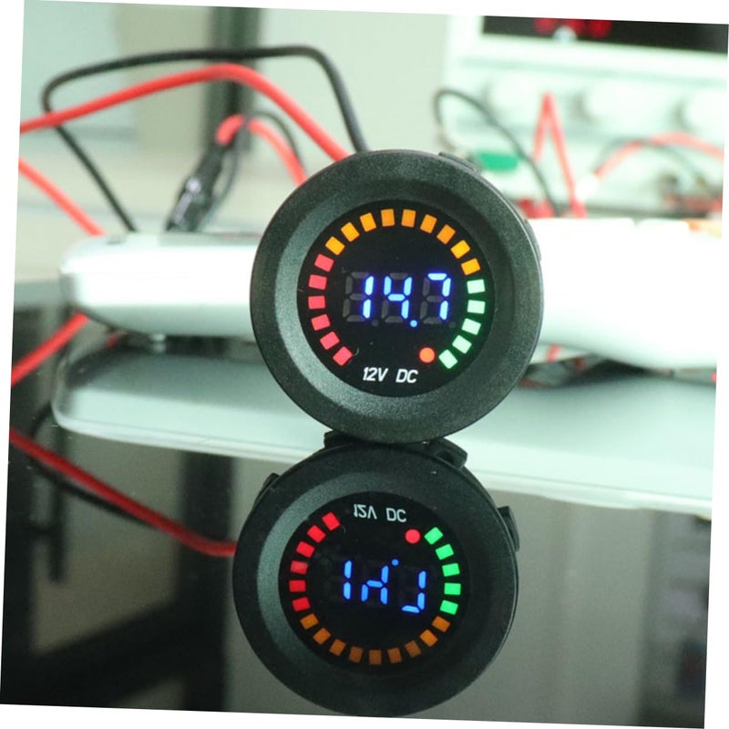 Digital Display Car Voltmeter Battery Tester Color Screen 12V 24V Automotive Motorcycle - Image 3