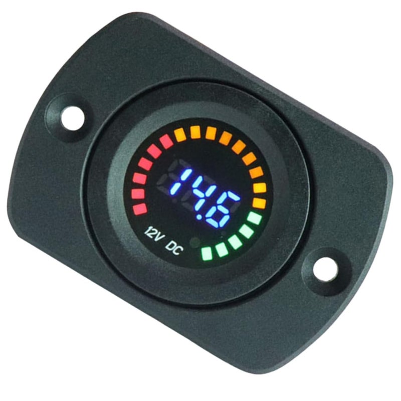 Digital Display Car Voltmeter Battery Tester Color Screen 12V 24V Automotive Motorcycle - Image 1