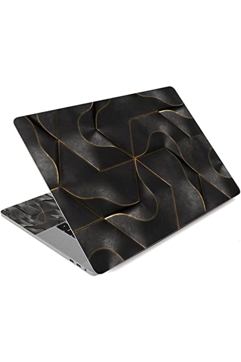 Baocool Laptop Skin Sticker Decal,12" 13" 13.3" 14" 15" 15.4" 15.6 inch Laptop Skin Sticker Cover Art Decal Protector Notebook PC (Black Maze) - Image 2