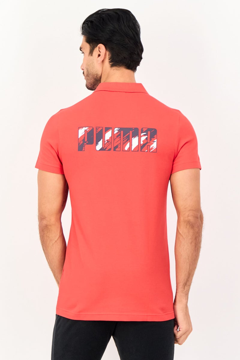 PUMA Men Sportswear Fit Short Sleeve Outdoor Polo Shirts, Red - Image 4