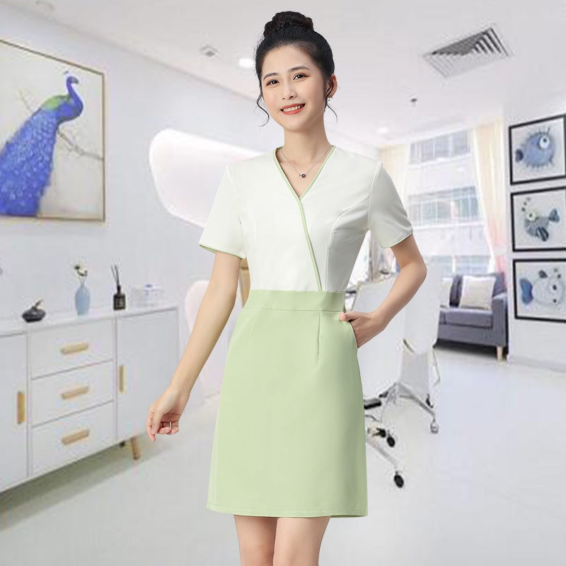 2024 Autumn New Beauty Salon Overalls Female Beautician Skin Management Spa Health Salon Simple Temperament Outfit - Image 1