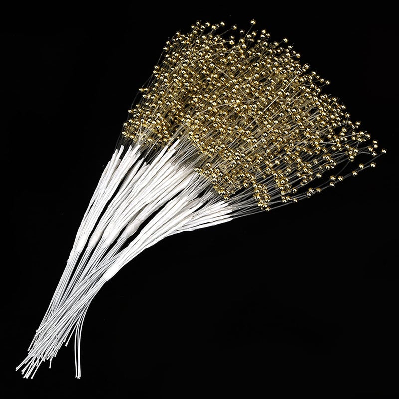 أعواد اللؤلؤ الذهبي لتزيين حفلات الزفاف DIY والإكسسوارات القابلة للارتداء - Image 3