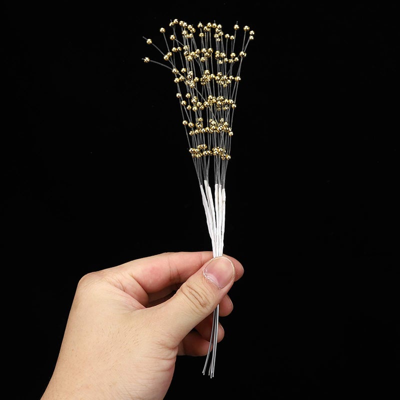 أعواد اللؤلؤ الذهبي لتزيين حفلات الزفاف DIY والإكسسوارات القابلة للارتداء - Image 4