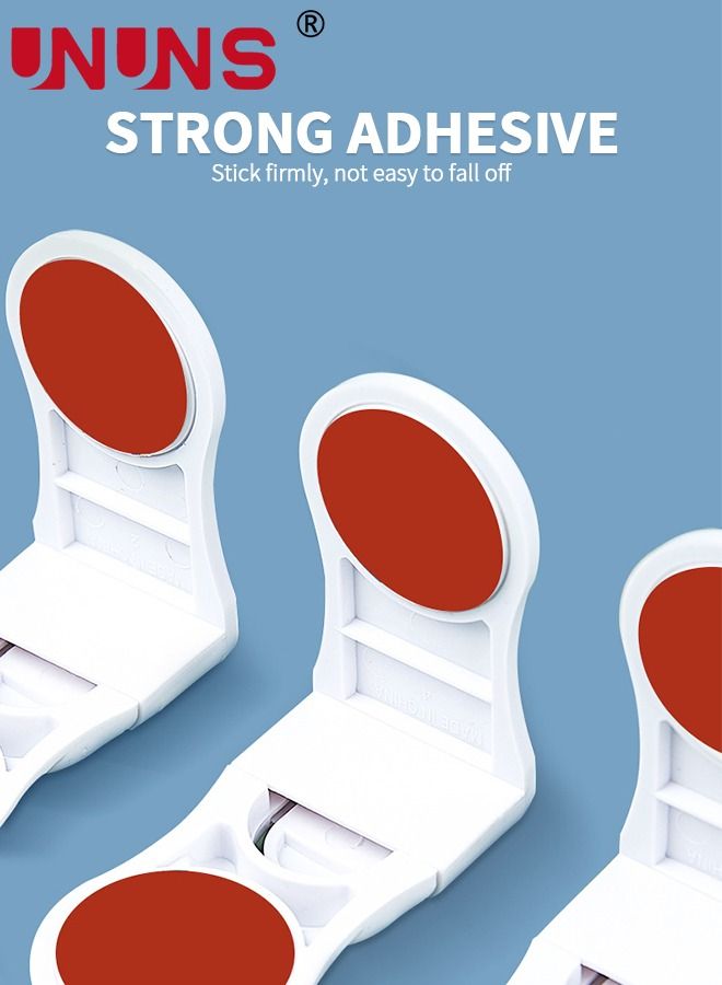 UNUNS قفل أمان للأطفال مكون من 10 قطع، أقفال خزانة لاصقة، قفل ثلاجة صغير لسلامة الأطفال، أقفال زاوية، يناسب تمامًا قفل الخزانات، والأبواب المنزلقة، والأدراج، ومقعد المرحاض، والفريزر، ومقعد الخزانة - Image 4