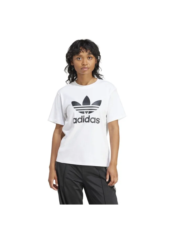 adidas تيشيرت تريفويل أبيض نسائي أوريجينالز