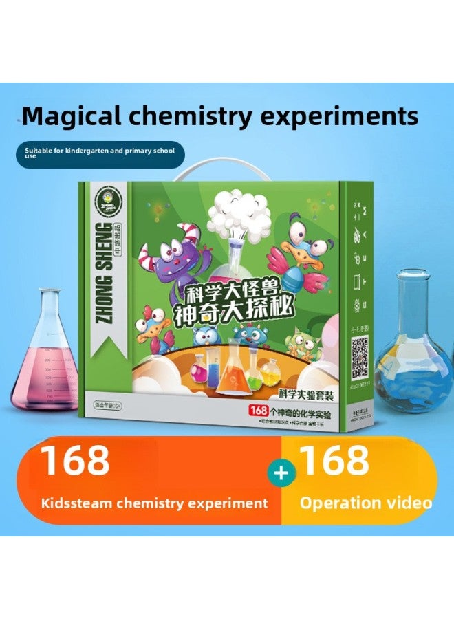 Zhongsheng Science Experiment Children Junior High School Primary School Students Chemical Experiment Equipment Children Steam Handmade Toys-Specifications:68 Experiments Suit [color Box Version]]  - Image 3