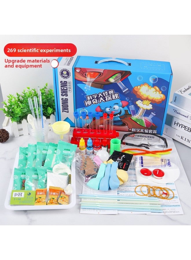 Zhongsheng Science Experiment Children Junior High School Primary School Students Chemical Experiment Equipment Children Steam Handmade Toys-Specifications:68 Experiments Suit [color Box Version]]  - Image 2