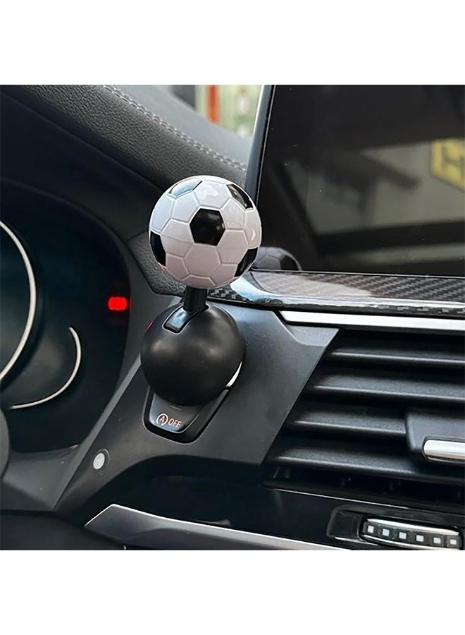 Car Joystick Starter Cover Soccer Push to Start Accessories, Car Starter Engine Start Stop Button Cover, Cool Car Accessories Interior Decor Push to Start Button Rocker(Black) - Image 2
