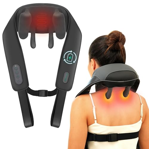 Snailax Cordless Neck Shoulder Massager with Heat for Pain Relief Deep Tissue Upgarded 4D Kneading Shiatsu Back Neck Massager Pillow for Neck Shoulders Back - Image 2