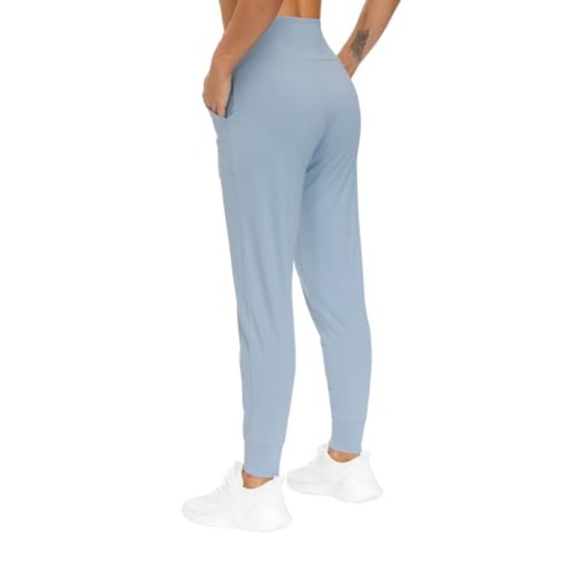 Women's Workout Joggers Pants for Yoga and Running: Lightweight Polyester-Blend, Black, Flattering Fit with Tummy Control, Ultra-Soft Fabric and Tapered Ankle - Image 3