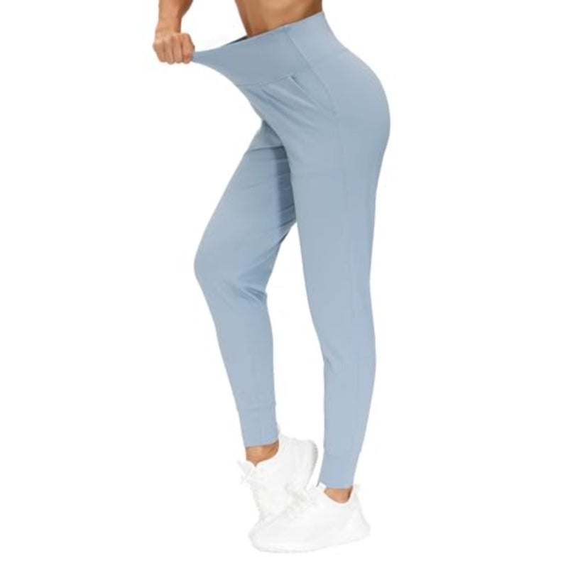 Women's Workout Joggers Pants for Yoga and Running: Lightweight Polyester-Blend, Black, Flattering Fit with Tummy Control, Ultra-Soft Fabric and Tapered Ankle - Image 5