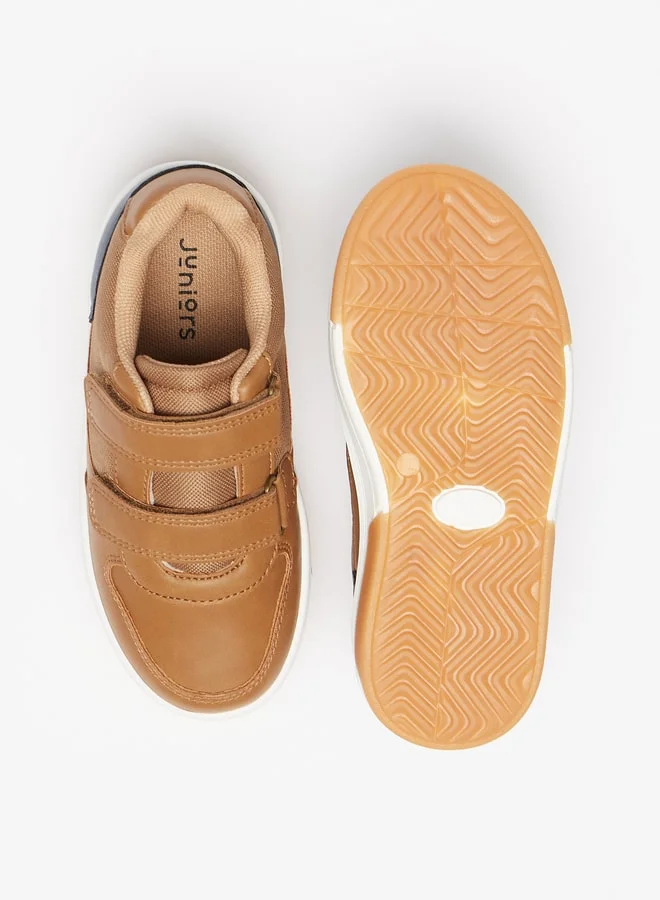 JUNIORS Boys Textured Sneakers with Hook and Loop Closure