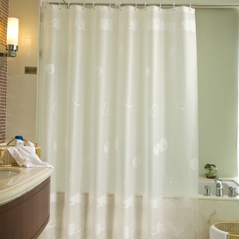 general PEVA Waterproof Mildew Proof Thickened Shower Curtain Striped Print Bathroom - Image 1
