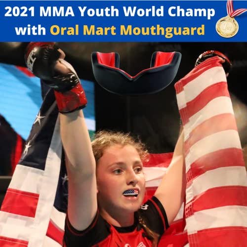 Oral Mart Black/Red Youth Mouth Guard for Kids - Youth Mouthguard for Karate, Flag Football, Martial Arts, Taekwondo, Boxing, Football, Rugby, BJJ, Muay Thai, Soccer, Hockey - Image 2