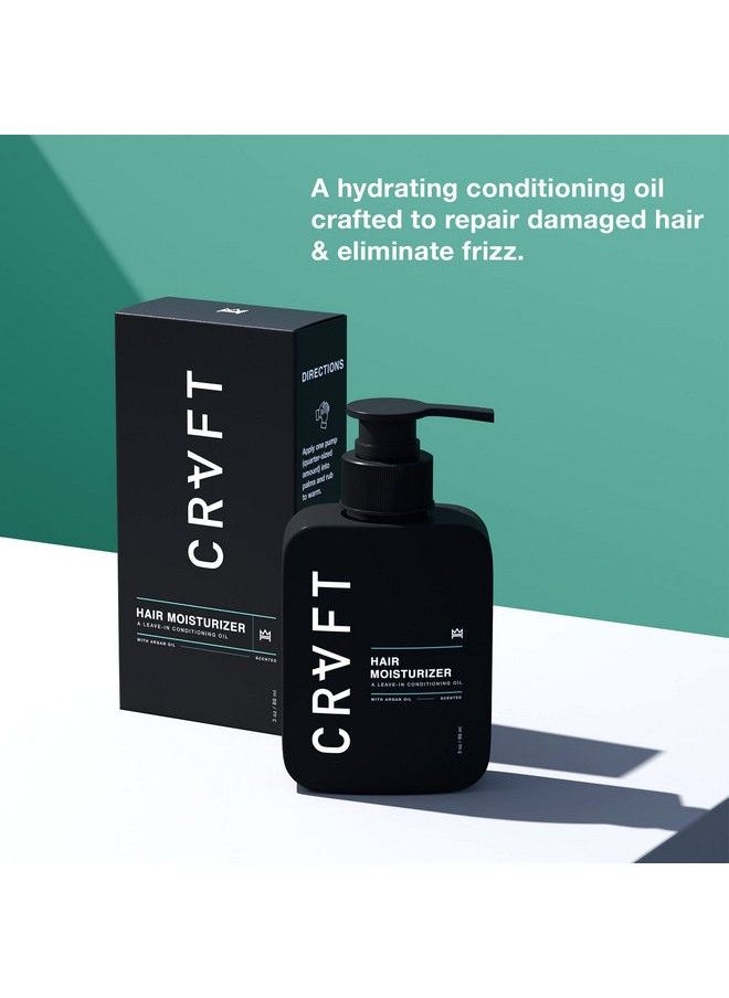Hair Craft Co. - Crvft Daily Leave In Conditioner For Men [Oil] ; Men'S Hair Moisturizer ; Hair Oil For Men ; For Dry And Damaged Hair (Thick Curly Frizzy Long & More) ; Scented ; (3Oz) Am - Image 1