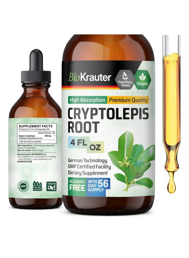 MAUWE HERBS Cryptolepis Sanguinolenta Extract - Vegan Cryptolepis Tincture for Immune Support - Alcohol & Sugar Free - 4 Fl.Oz. - Image 1