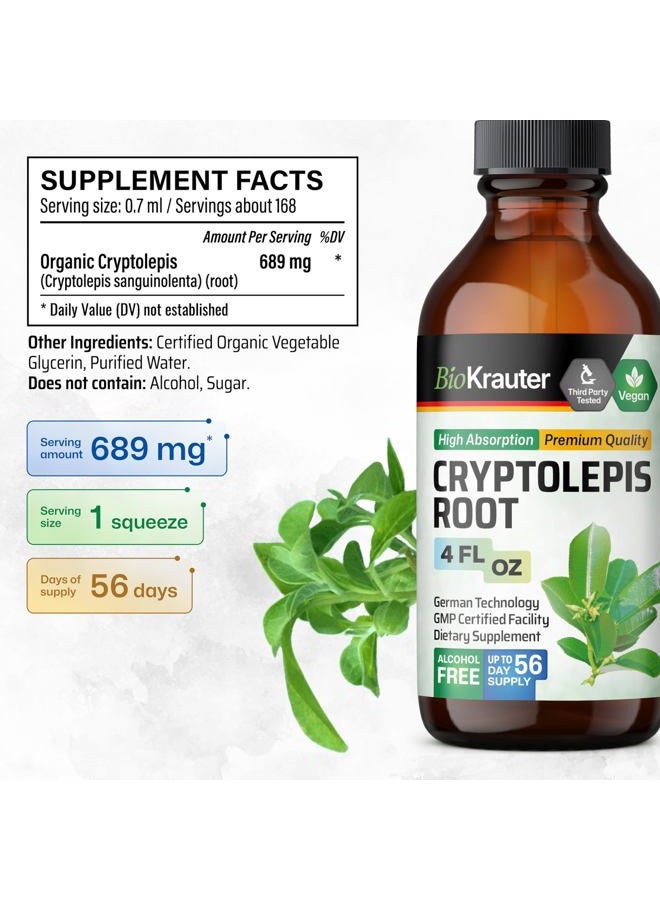 MAUWE HERBS Cryptolepis Sanguinolenta Extract - Vegan Cryptolepis Tincture for Immune Support - Alcohol & Sugar Free - 4 Fl.Oz. - Image 3