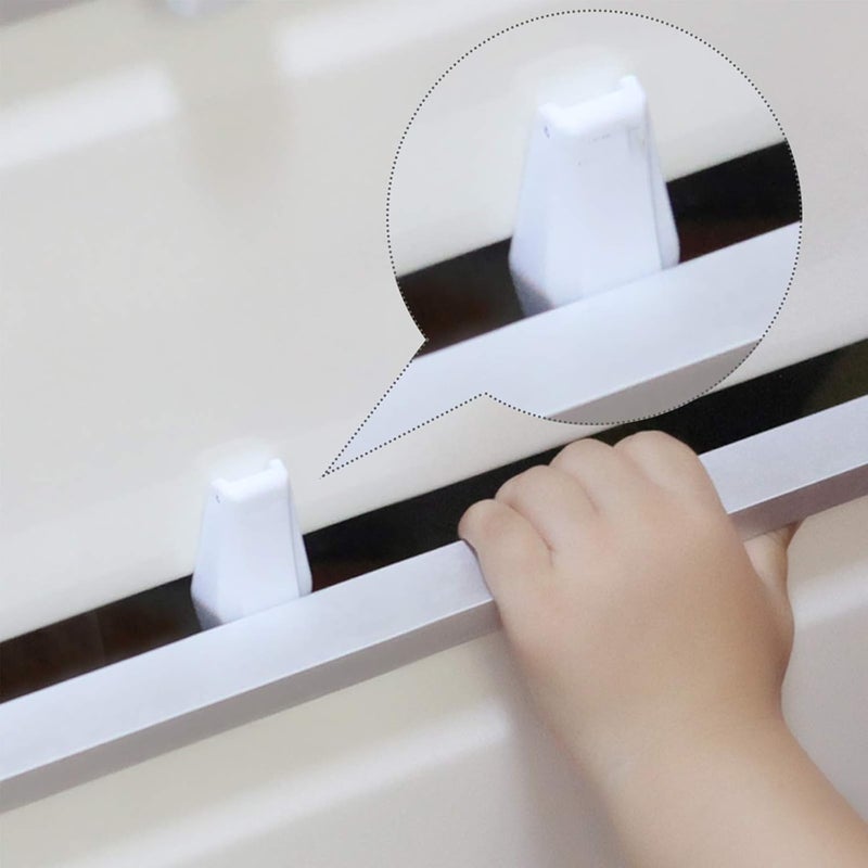 EUDEMON Plastic 8 Pack Kids Proofing Safety Drawer Stoppers - Image 1