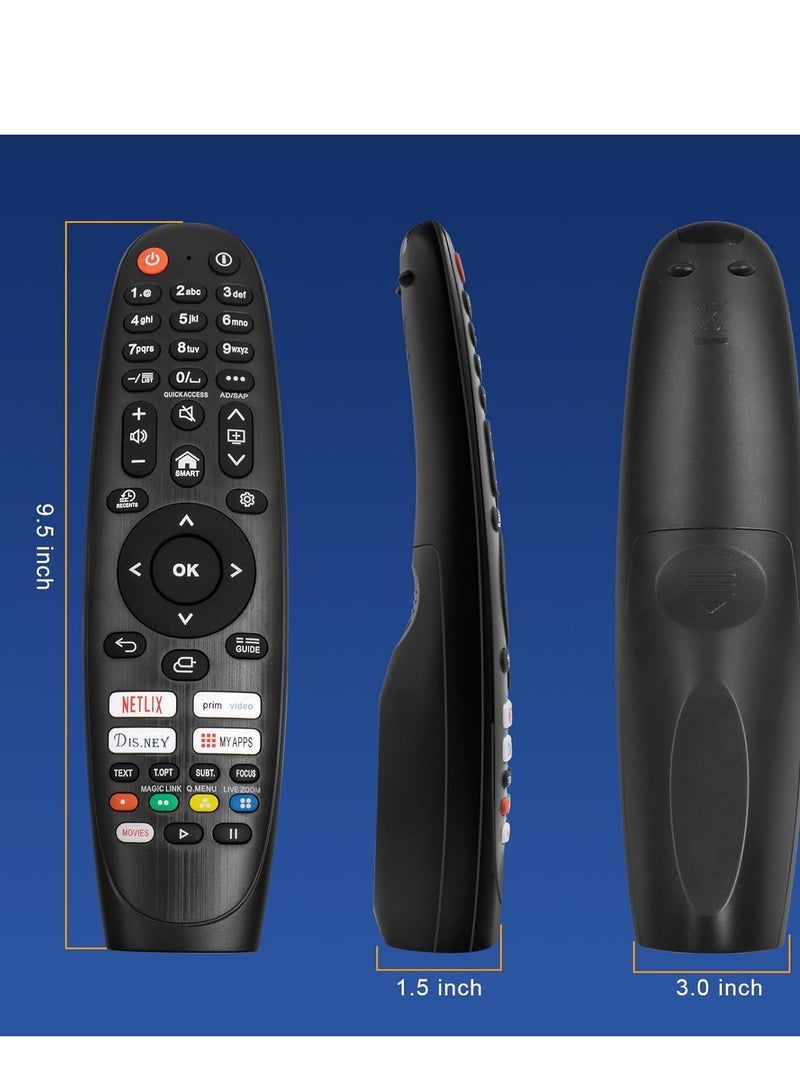 PopZa New Universal Remote Control Replacement for LG Magic Remote MR18BA MR19BA MR20GA MR21GA MR22GN for LG Smart TV LCD/LED/OLED/QNED/NanoCell/UHD (Battery Included) - Image 3