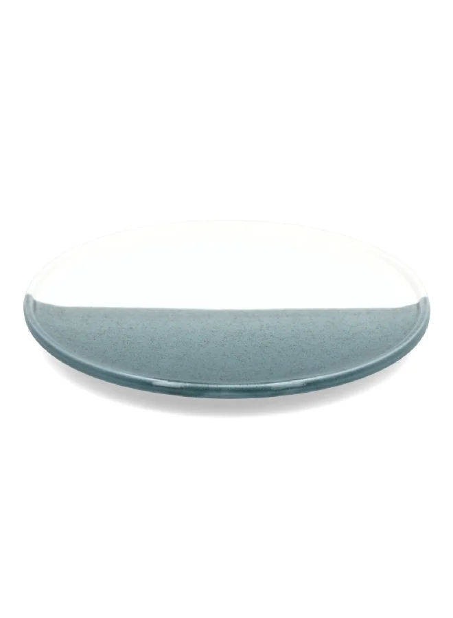 Easy Life Two-Toned Durable Round Dinner Plate Blue and White 26 cm R2860#DGRE