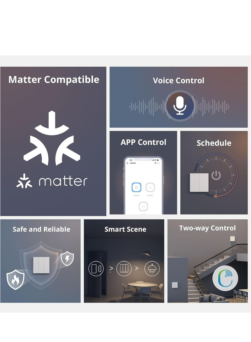 SONOFF M5-3C-86W SwitchMan 3 Gang Smart Wall Switch (Matter), Remote/Voice Control, Share Control, Smart Scene, Countdown Timing, 2.4GHz Wifi, 2200W Max Power, Works with Alexa & Google Home, White - Image 5