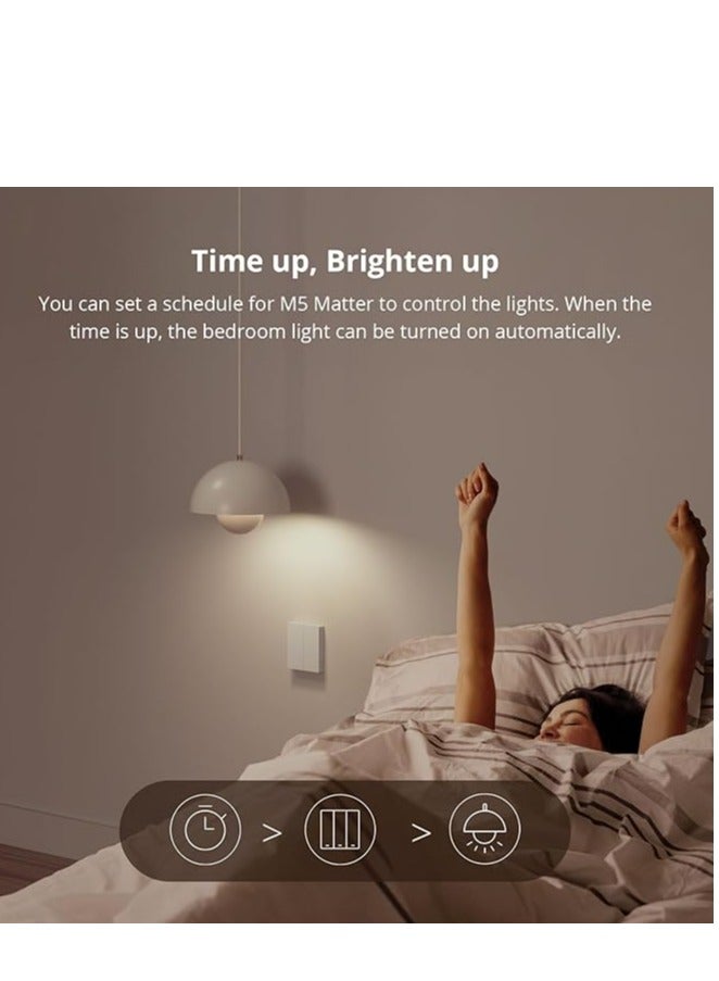 SONOFF M5-3C-86W SwitchMan 3 Gang Smart Wall Switch (Matter), Remote/Voice Control, Share Control, Smart Scene, Countdown Timing, 2.4GHz Wifi, 2200W Max Power, Works with Alexa & Google Home, White - Image 3