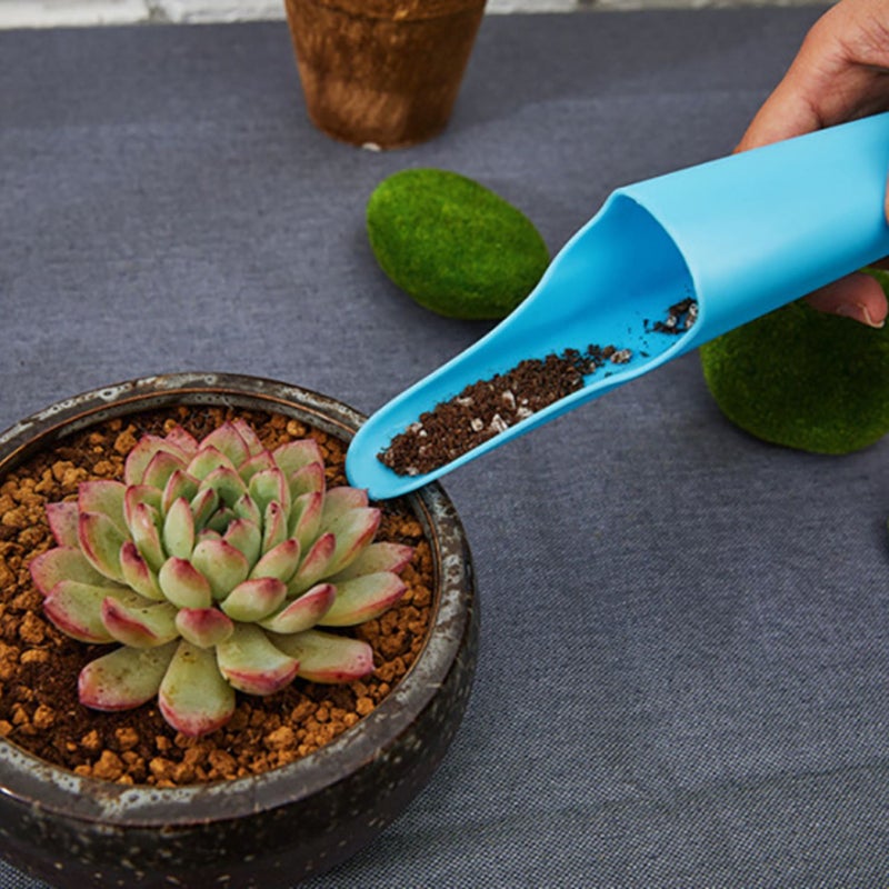 Pink Plastic Gardening Shovel Durable Soil Scoop With Curved Handle Convenient For Planting Digging Succulents Small Garden Tasks Soil Cultivation - Image 5