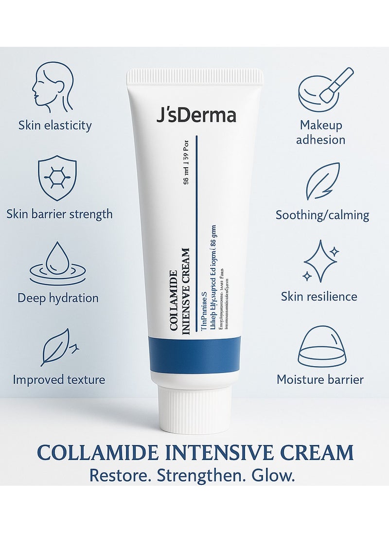 Face Moisturizing Cream with Ceramide & Collagen for Elasticity, Hydration & Skin Barrier Care Collamide Intensive Cream-50ml