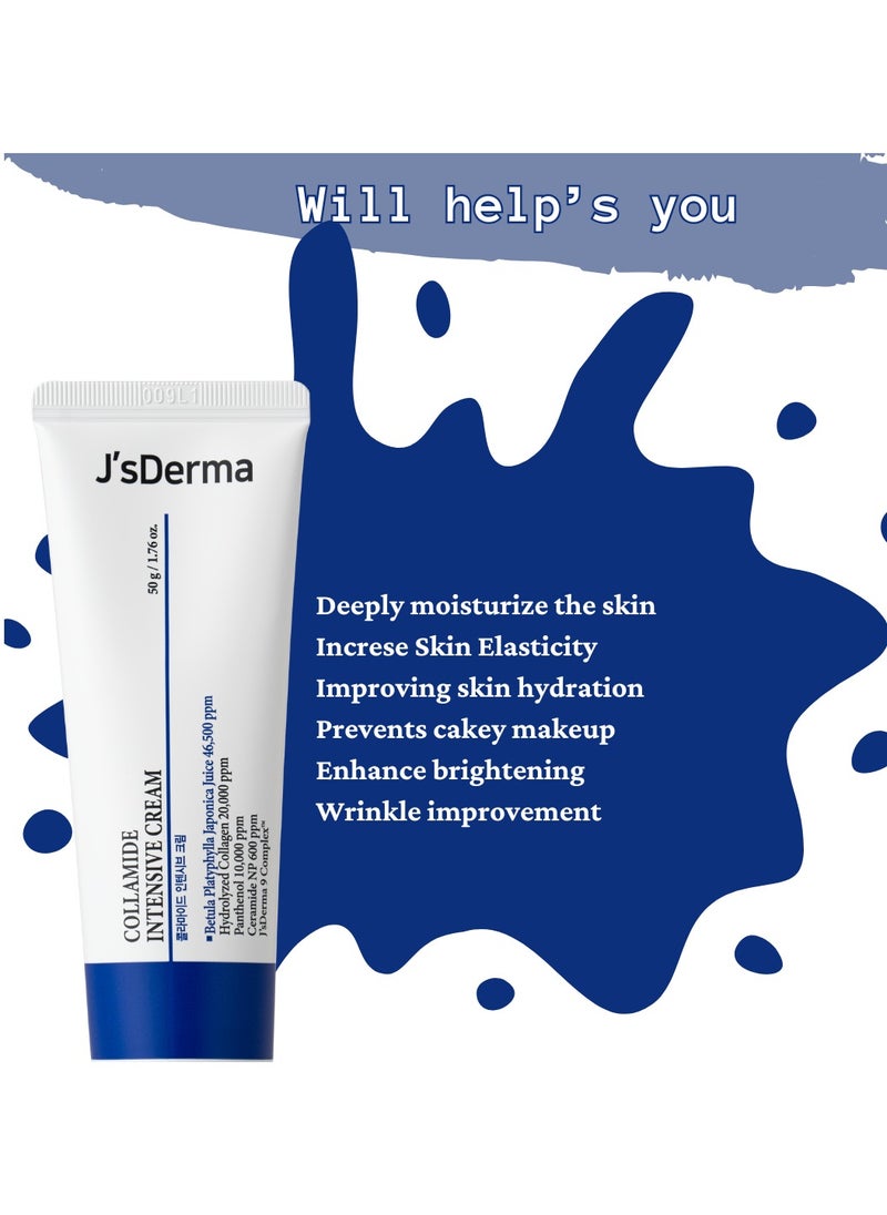 J'sDerma - Moisturizing Cream for Brightening and Wrinkle Improvement Collamide Intensive Cream 50g - Image 1