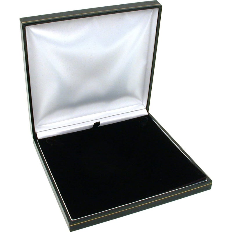 FindingKing Black Leather Necklace Gift Box Jewelry Display Case - Image 3