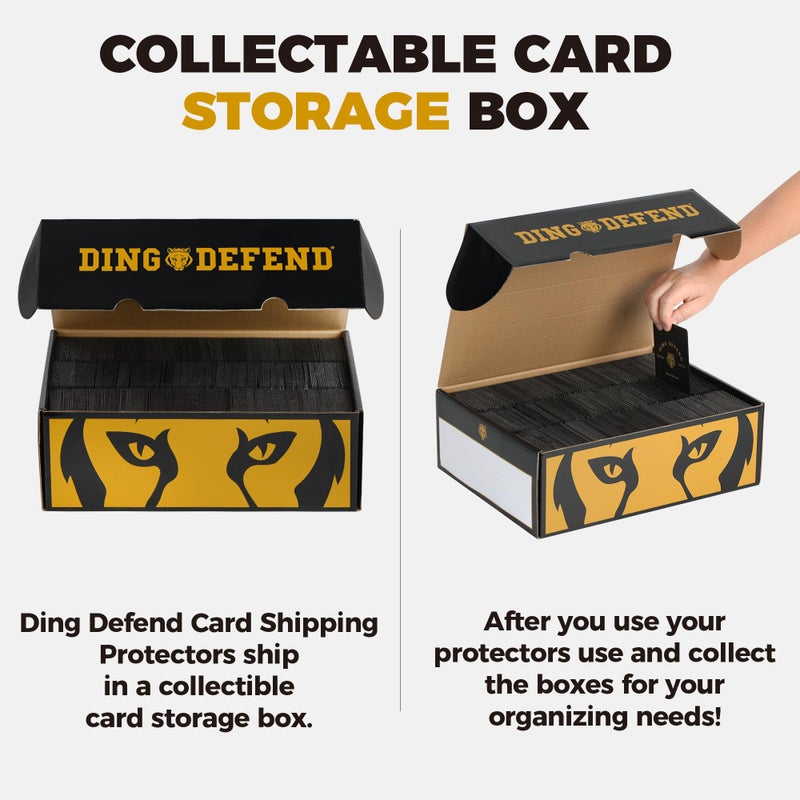 Storage Standard 510 Pack Ding Defend Trading Card Shipping Protectors Hard Plastic Card Slab - Tiger Design Card Guard for Collectible Cards, Card Mailing Supplies & Hobby Supplies - 3.5 x 4.5 Inches, Packaging Pads - Image 2