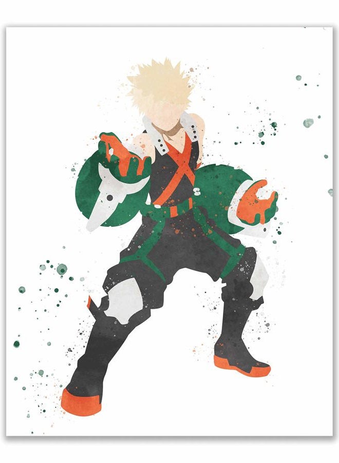 BigWig Prints بوستر My Hero Academia من BigWigPrints - مجموعة من 7 (8x10) مطبوعات مائية - فن الجدران للأنمي مانغا - أول مايت - ديكو - شوتو تودوروكي - تينيا إيدا - فروبّي - أورافتي - كاتسuki باكوجو - Image 3