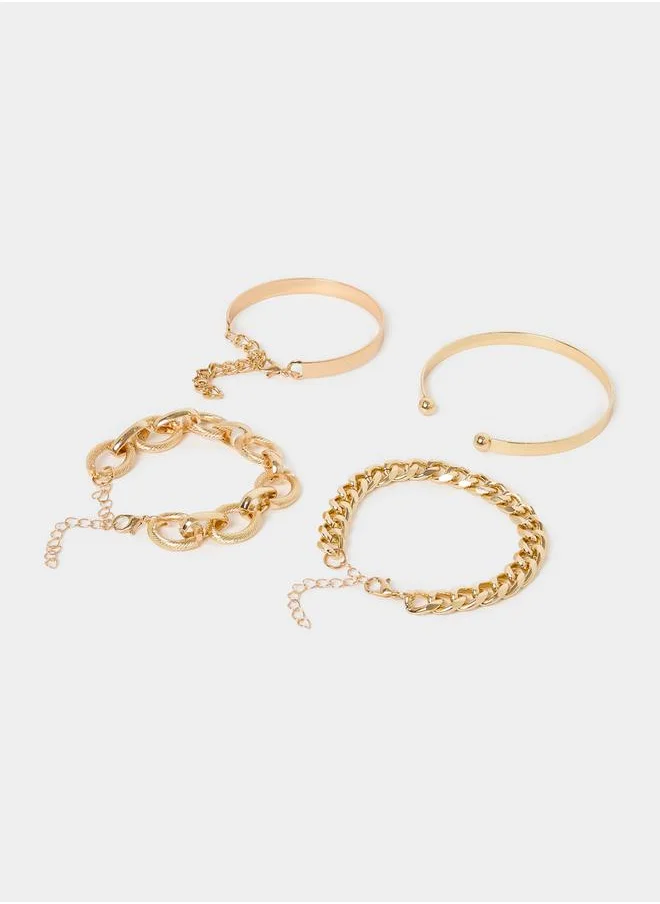 Styli Set of 4 - Chunky Chain & Cuff Bracelets
