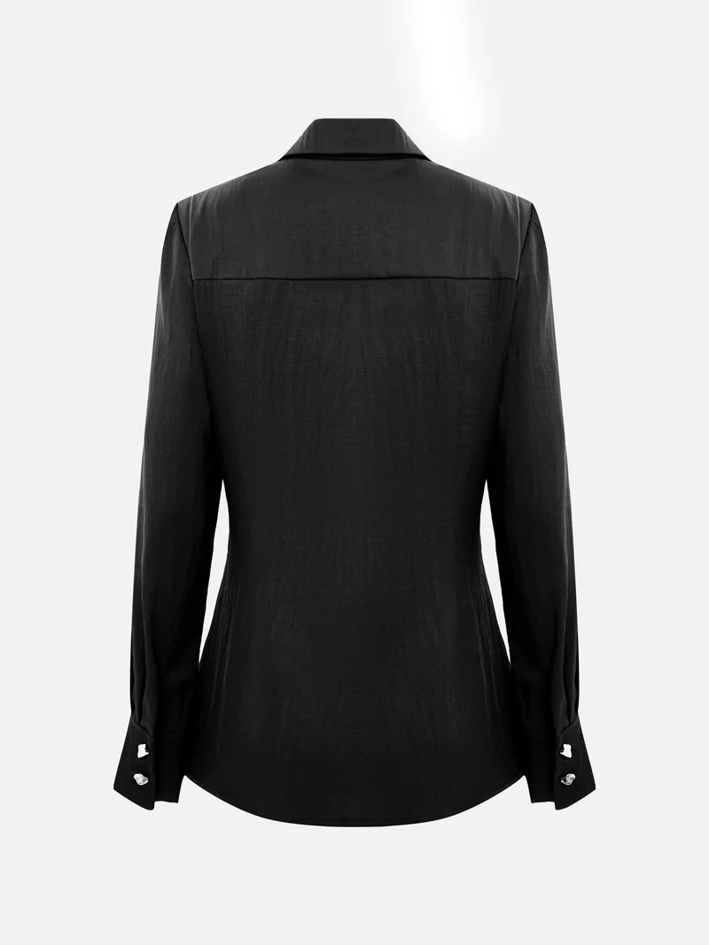 Lichi Fitted blouse with wrap imitation