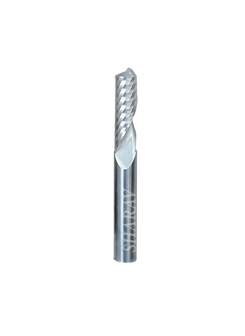 Sharav - Single Flute Solid Carbide Spiral Bit 3x15x45x3 Cnc Router Bit For ACP PVC Cutting SPF315 - Image 1