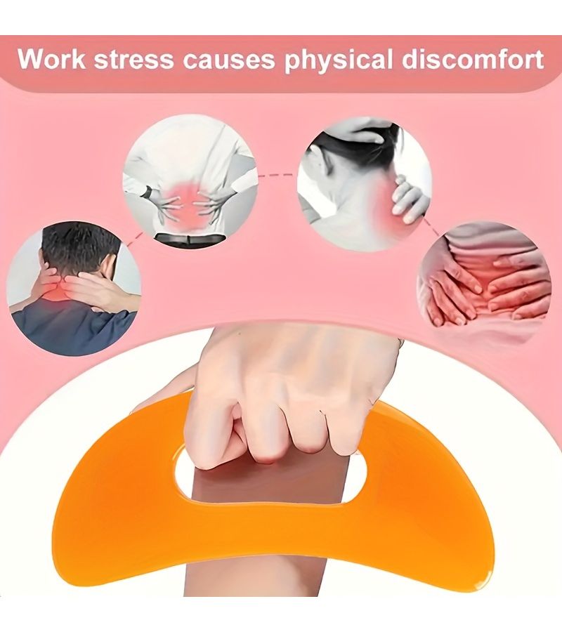 Gua Sha Massage Tool Set 4pcs Large Curved Resin Scraper For Face Relaxation - Image 4