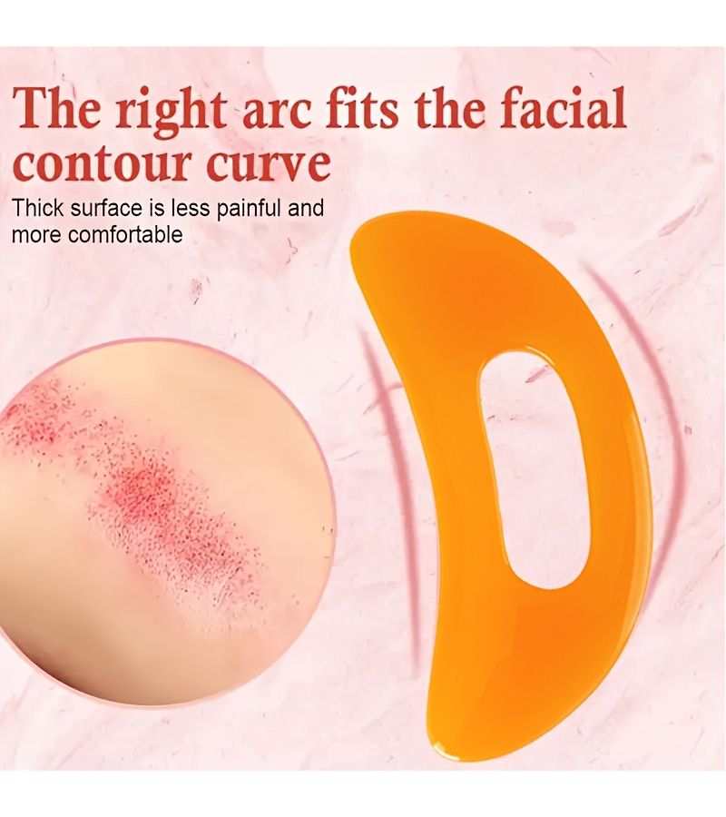 Gua Sha Massage Tool Set 4pcs Large Curved Resin Scraper For Face Relaxation - Image 5