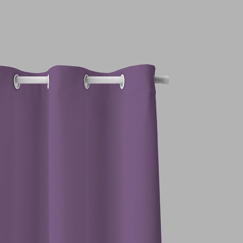 Parda Online Premium Blackout Curtains 9 Feet Set of 2 - Light Purple - Image 2