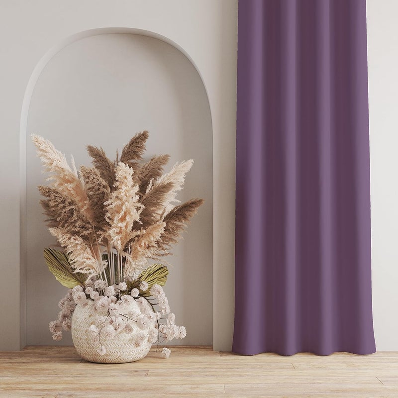 Parda Online Premium Blackout Curtains 9 Feet Set of 2 - Light Purple - Image 3