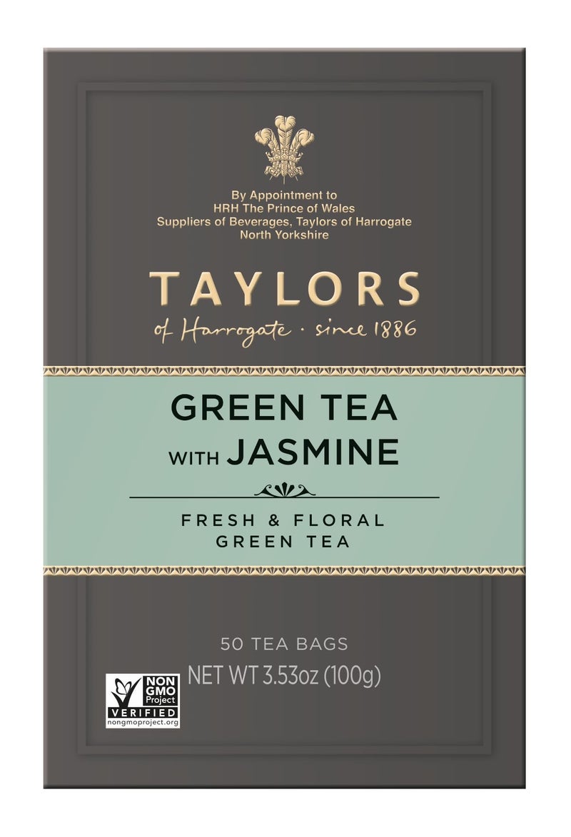 Taylors of Harrogate Green Tea with Jasmine, 50 Teabags - Image 3
